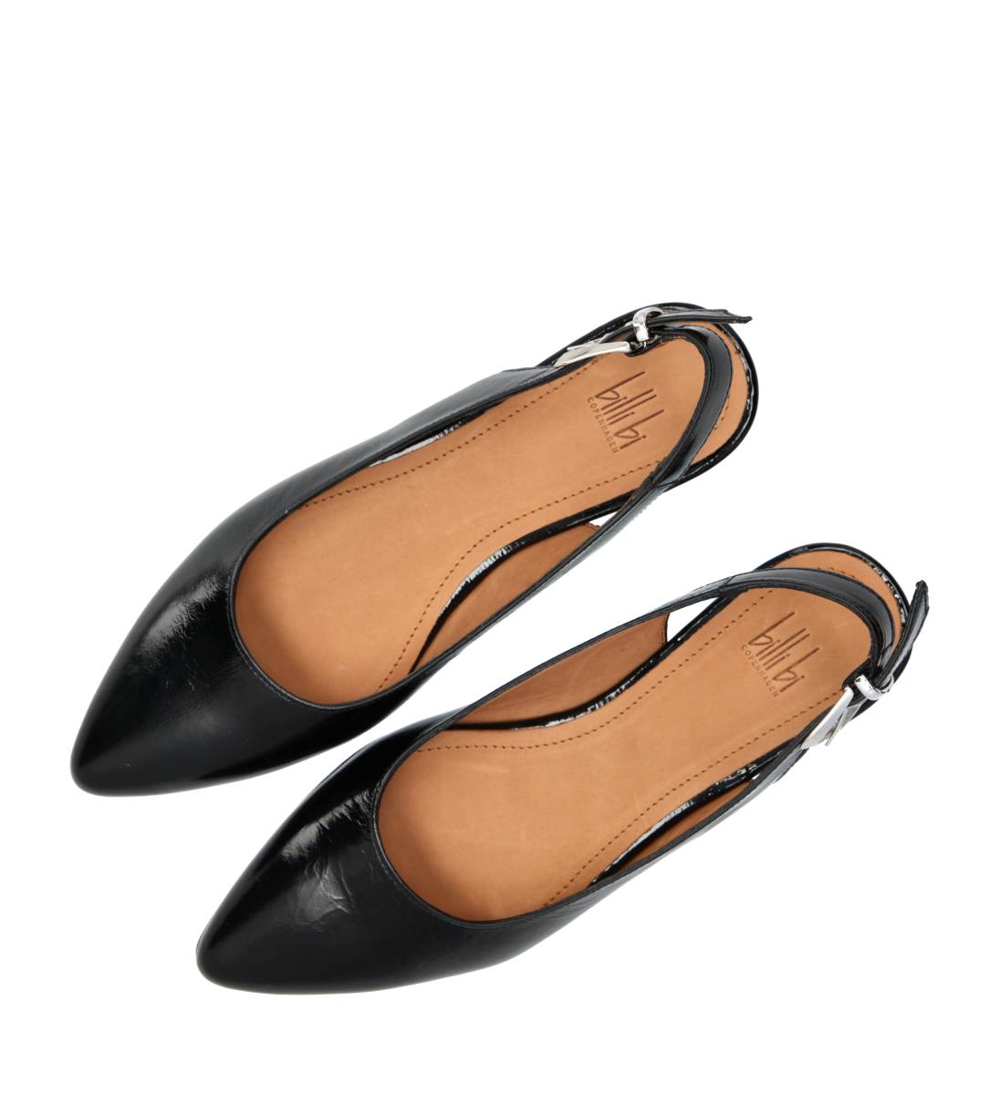 A16302 slingback ballerinasko - Black Naplack 260